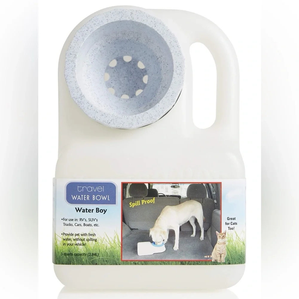 WATERBOY Travel Water Bowl for Pets Dog Cat NON-SPILL SPILL PROOF for Car